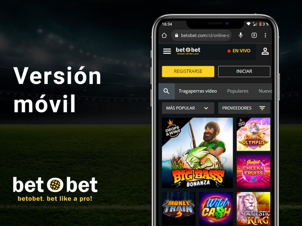 Versión móvil Betobet Chile